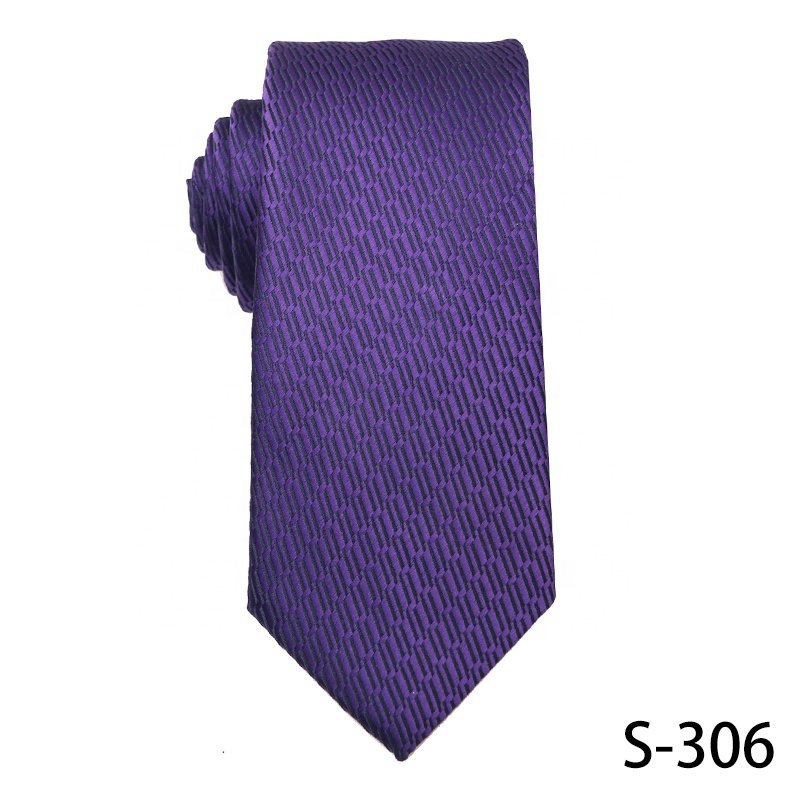 2024 hot sale cheap purple stripe tie colorful fashion design popular knitted plaid tie for man high quality hand made tie
