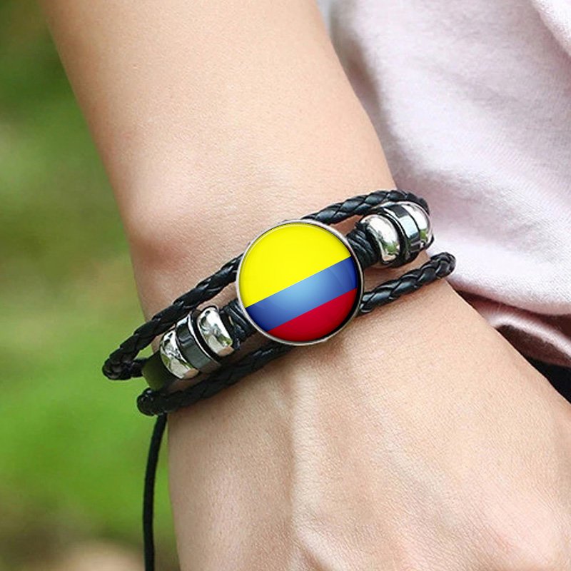 80 Models Caribbean Colombia Flag Map Tie Clip Lapel Pin Ring Brooch Cuff Link Necklace Bracelet Earrings Key Chain Jewelry Set