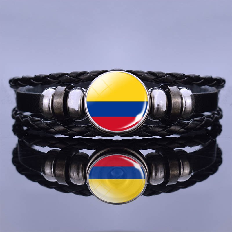80 Models Caribbean Colombia Flag Map Tie Clip Lapel Pin Ring Brooch Cuff Link Necklace Bracelet Earrings Key Chain Jewelry Set