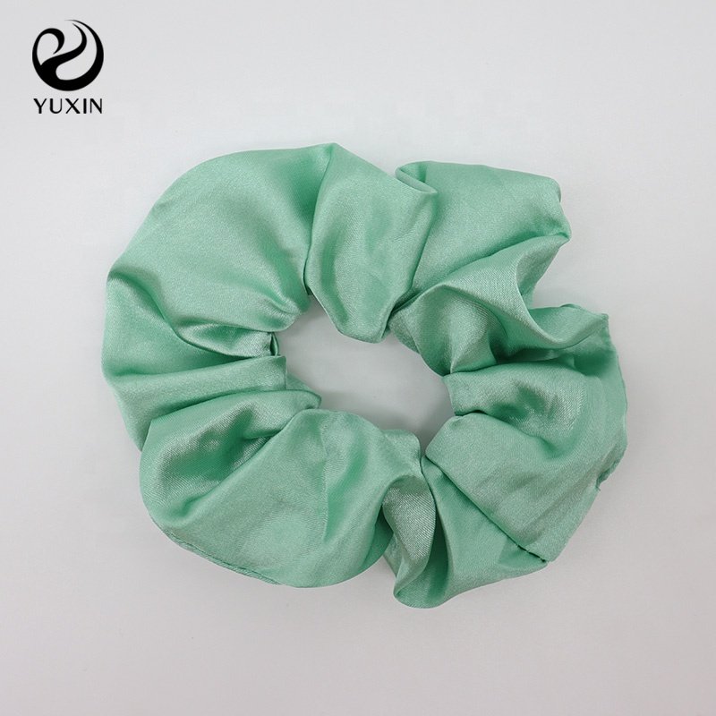 custom scrunchies Ins satin hair ties personalized logo hair accessory printed silk scrunchies