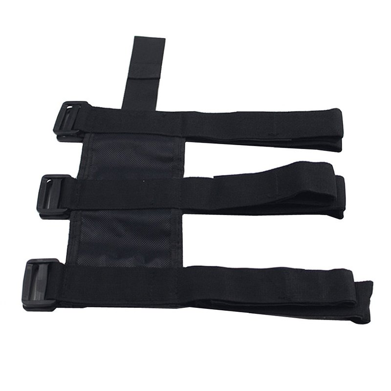 Hook and loop fastener tie down safety fire extinguisher strap