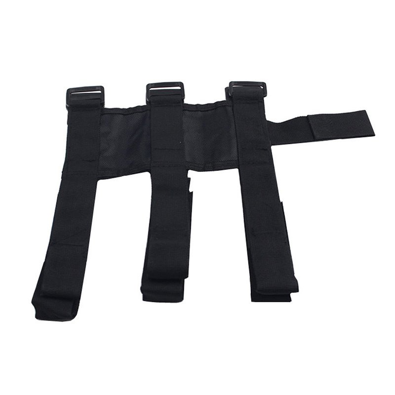 Hook and loop fastener tie down safety fire extinguisher strap