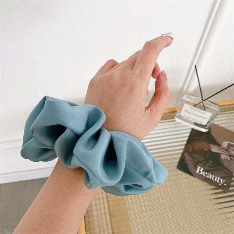 New high-grade satin silk scrunchies large fashion pure color simple hair rope high quality hair accessories