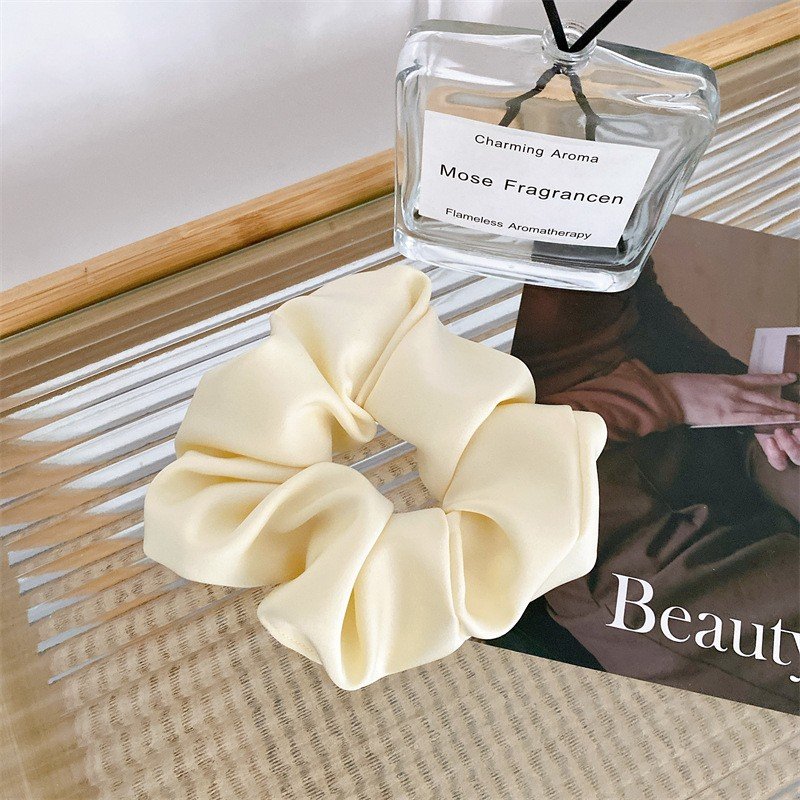 New high-grade satin silk scrunchies large fashion pure color simple hair rope high quality hair accessories