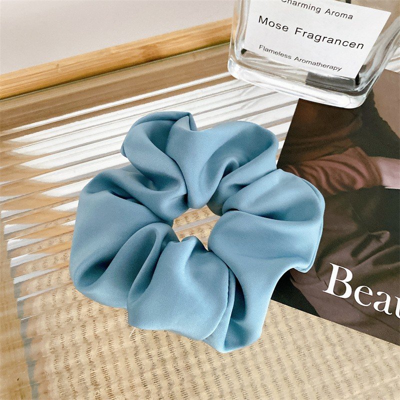 New high-grade satin silk scrunchies large fashion pure color simple hair rope high quality hair accessories