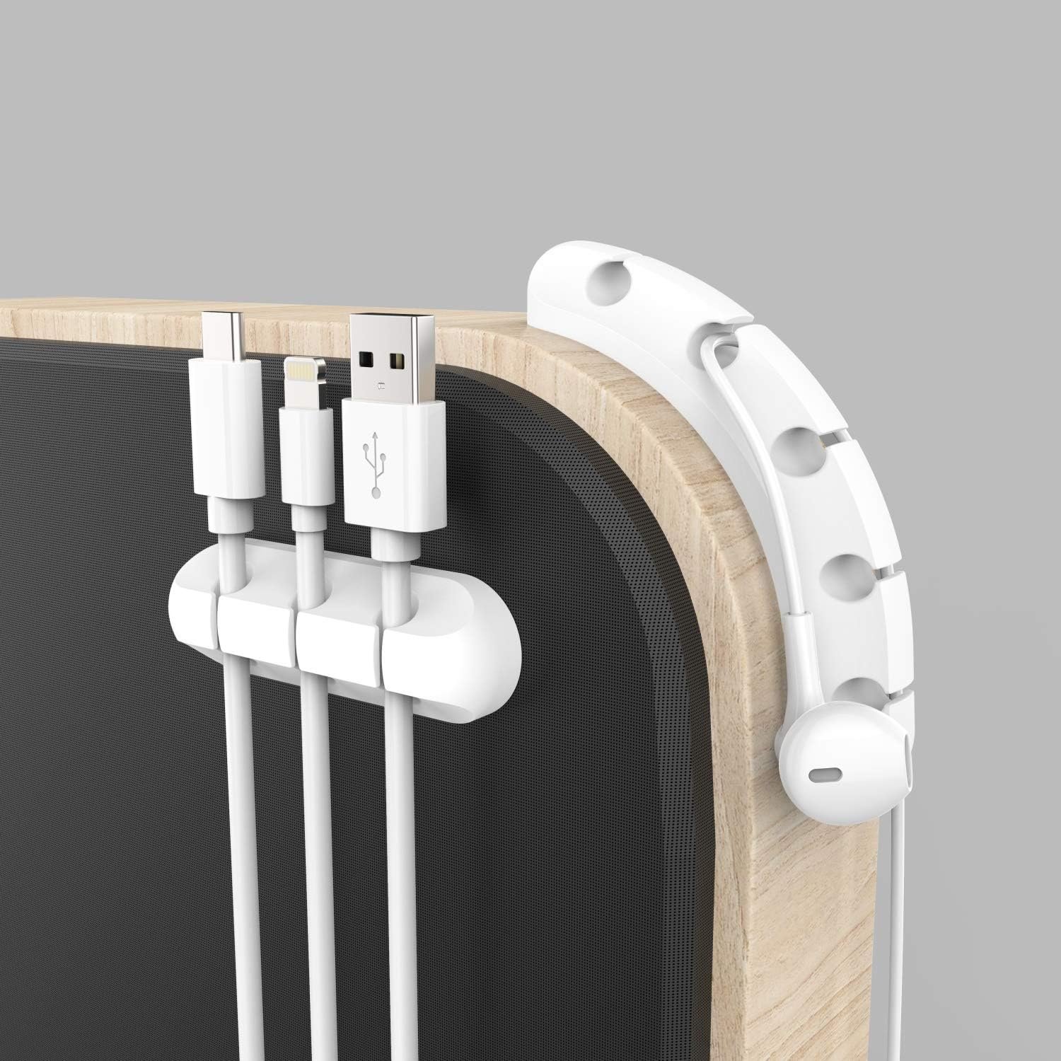 custom silicone desk reusable ruber cable holder wire cord organizer for appliances charging cable organizer cable management