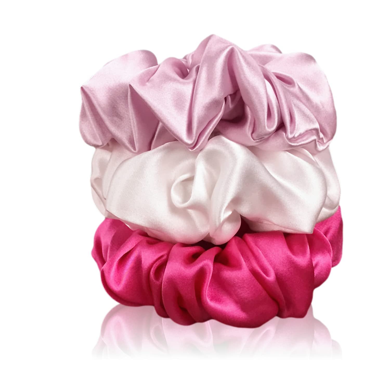 fashion silk hair scrunches accessories hair tie pink black ivory 19mm 3.5cm 100% pure mulberry silk scrunchies