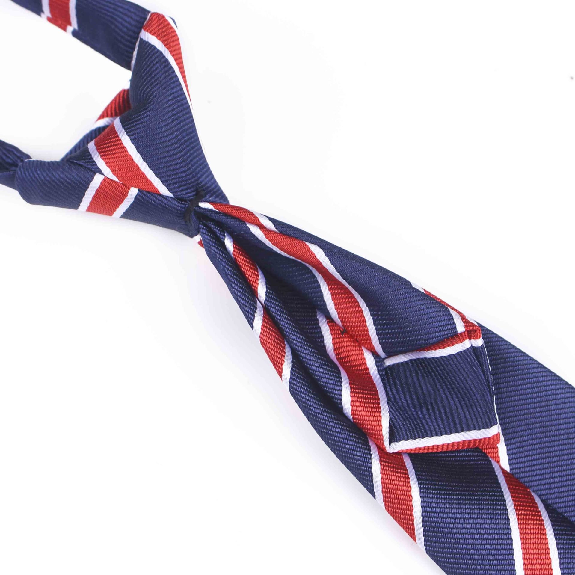 custom uniform design your own brand tie cheap children logo necktie Pre-tied uniform school plain striped ties