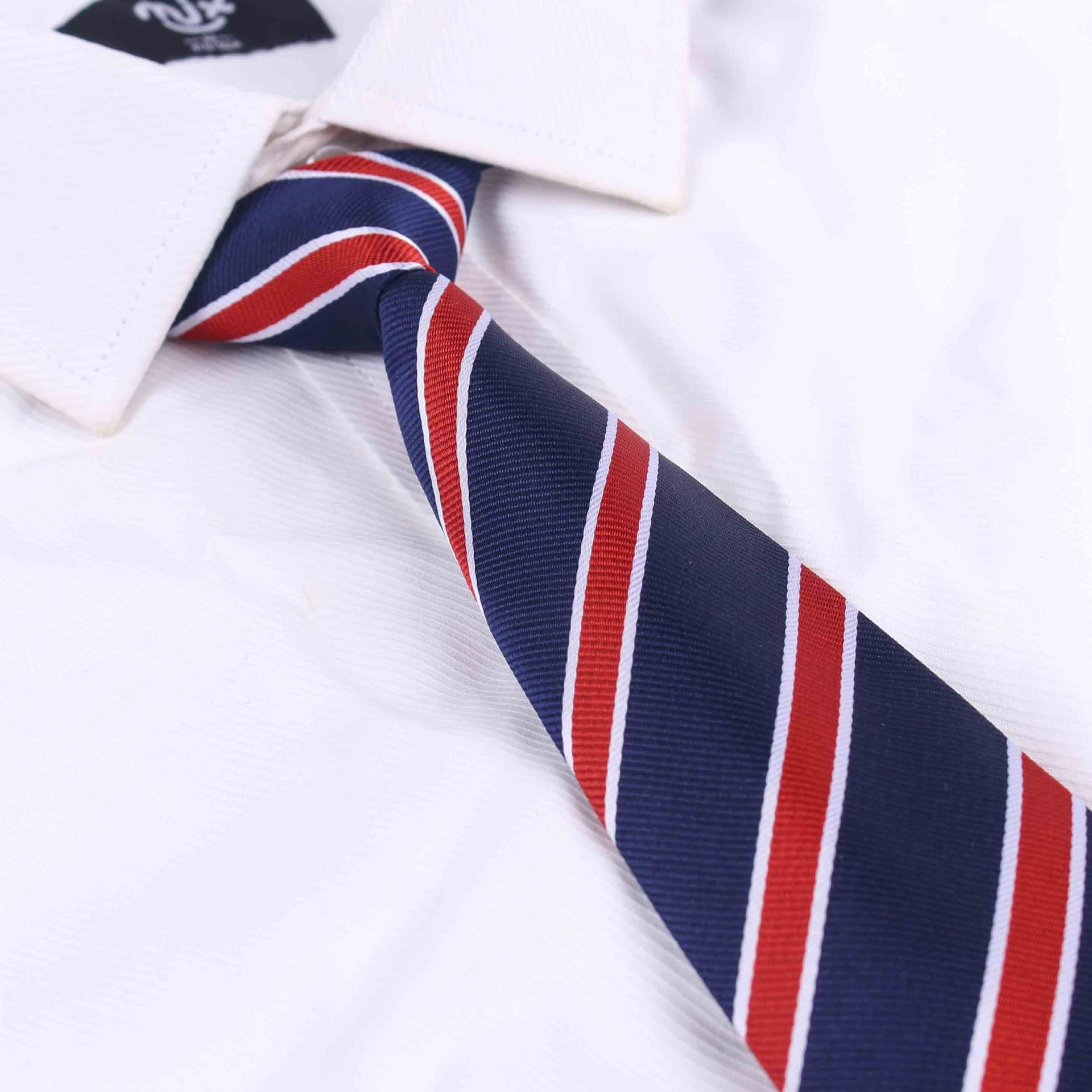 custom uniform design your own brand tie cheap children logo necktie Pre-tied uniform school plain striped ties
