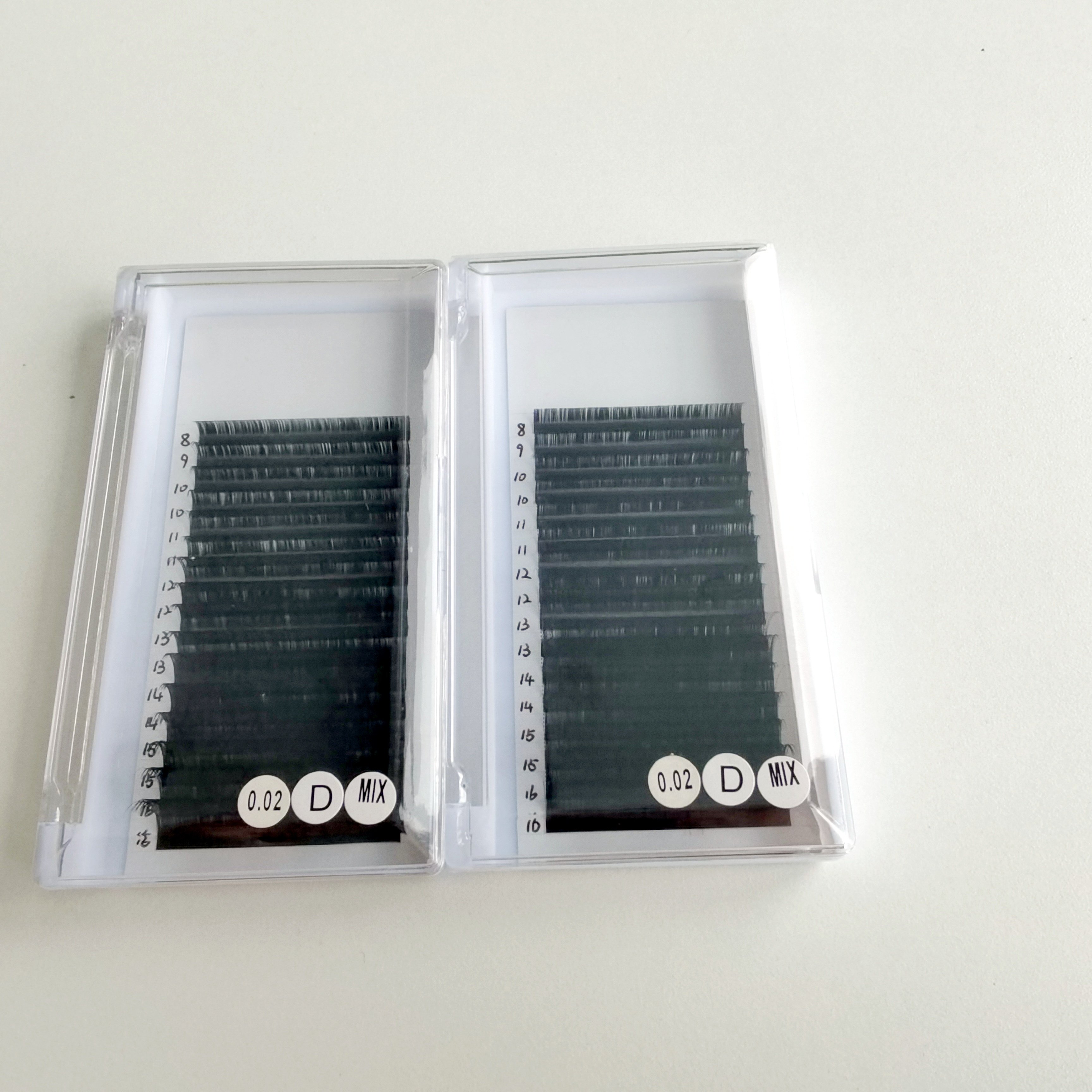 Customized Korean PBT Private Label Soft Matte Dark Black Mega Volume Lash Tray Eyelash Extensions Cashmere Lashes Extension