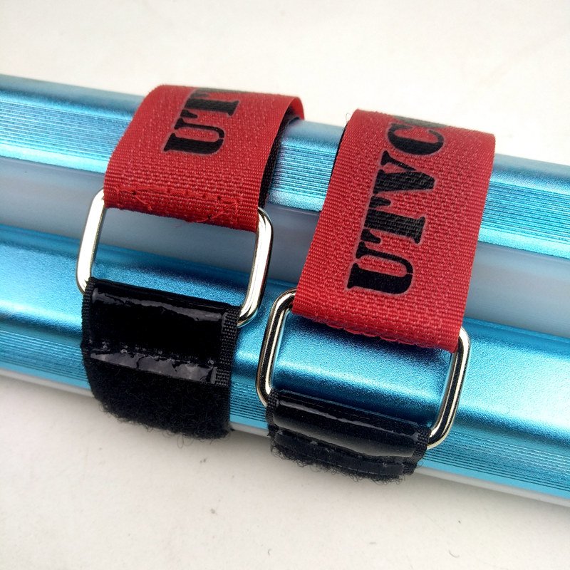 Anti-slip Cable Ties hook and loop Black adjustable cable strap with plastic buckle 1"x10" non slip hook loop strap