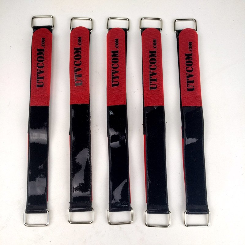 Anti-slip Cable Ties hook and loop Black adjustable cable strap with plastic buckle 1"x10" non slip hook loop strap