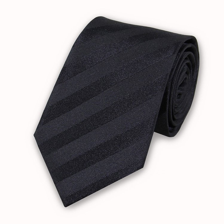 New Arrival Mens Tie Luxury Elegant Navy Blue Strip Dot design Silk Neckties Wholesale Printing Pattern 100% Silk Ties