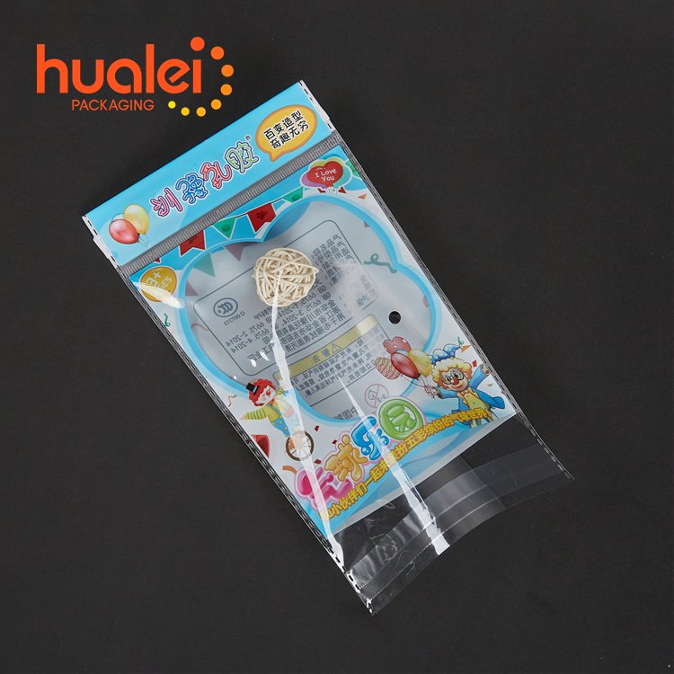 Custom Gravure Printing Wholesale BOPP Opp Header Packaging Bag Color Printed Holiday Gift Balloons Packaging Bag With Logo