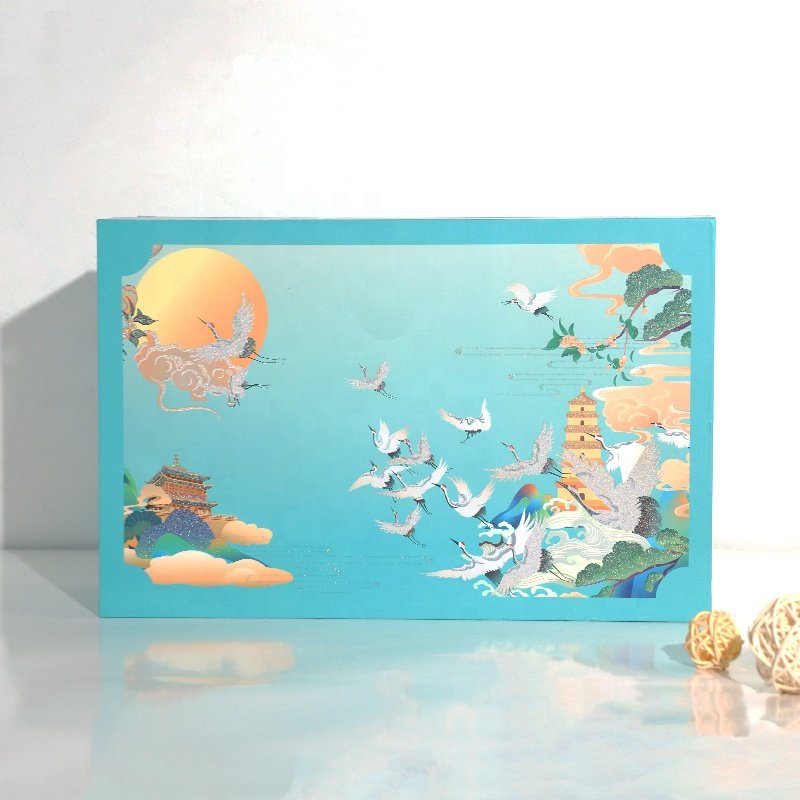 Wholesale cartoon pattern printed custom logo wedding gift box luxury gift box packaging box