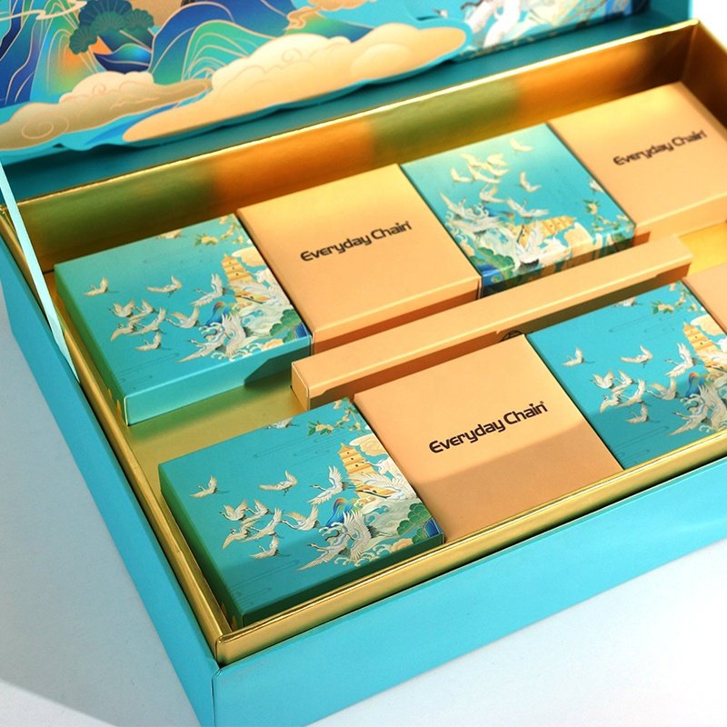 Wholesale cartoon pattern printed custom logo wedding gift box luxury gift box packaging box