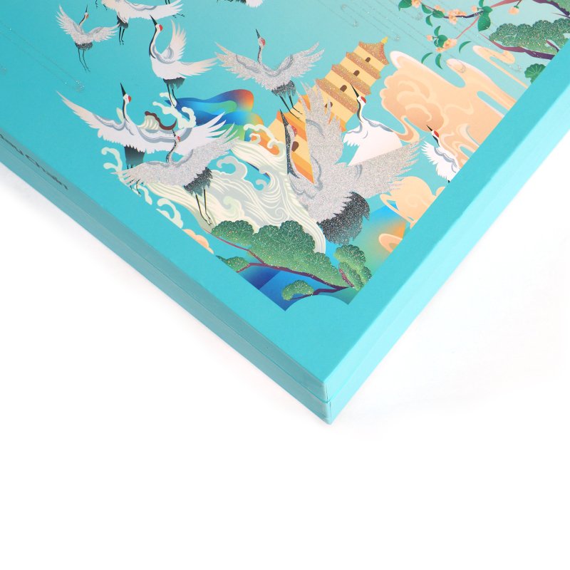 Wholesale cartoon pattern printed custom logo wedding gift box luxury gift box packaging box