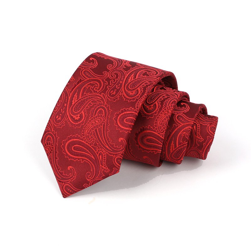 Men tie British retro dark brown coffee gold stripe tie