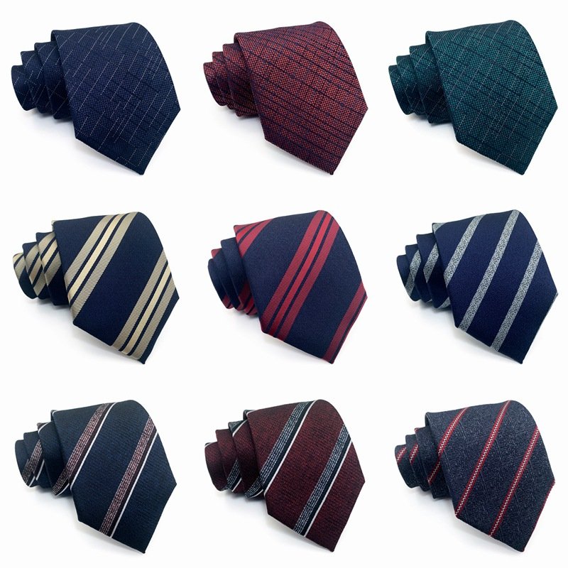 Wedding Accessories Blue Man Dot Fit Group Party Office Fashion Wholesale Woven 8 cm Silk Necktie