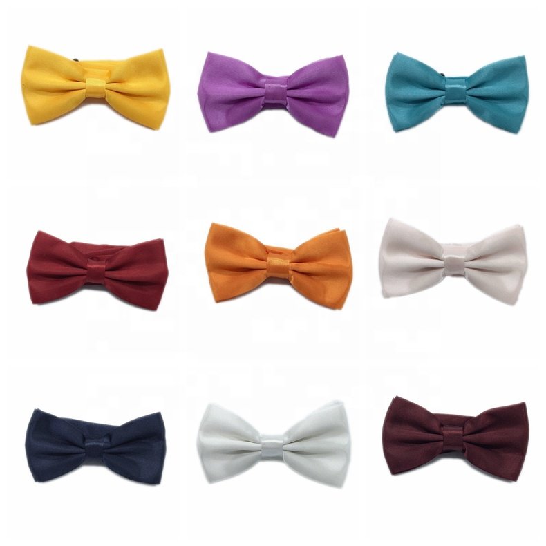Wholesale High Quality Solid Color Bowtie Fashionable Colorful Butterfly Bow Tie