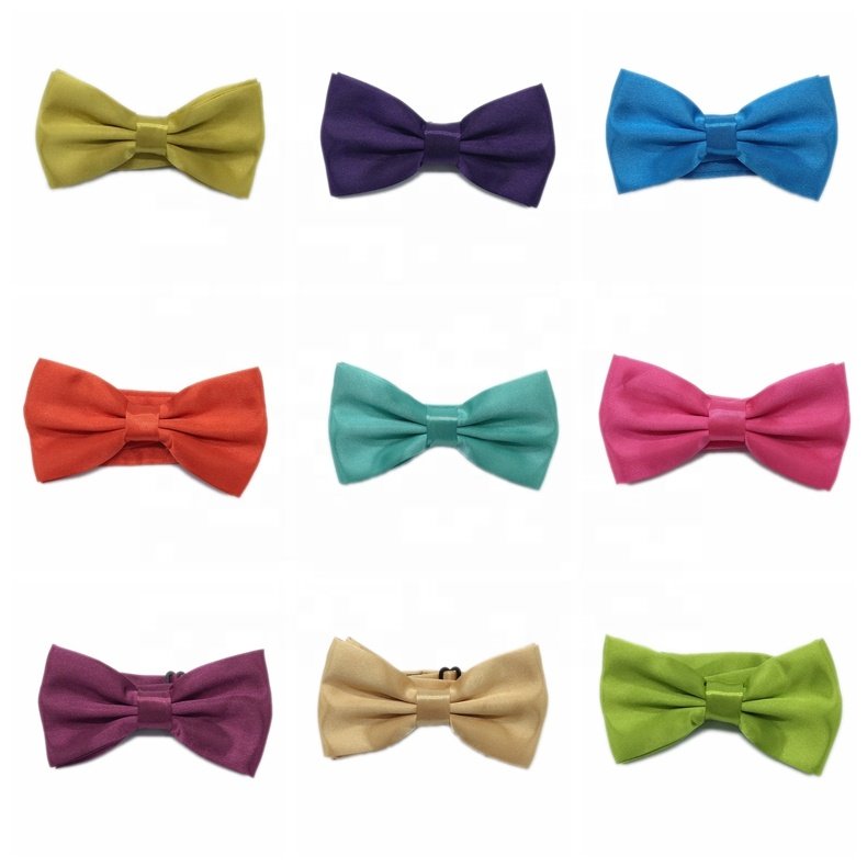 Wholesale High Quality Solid Color Bowtie Fashionable Colorful Butterfly Bow Tie