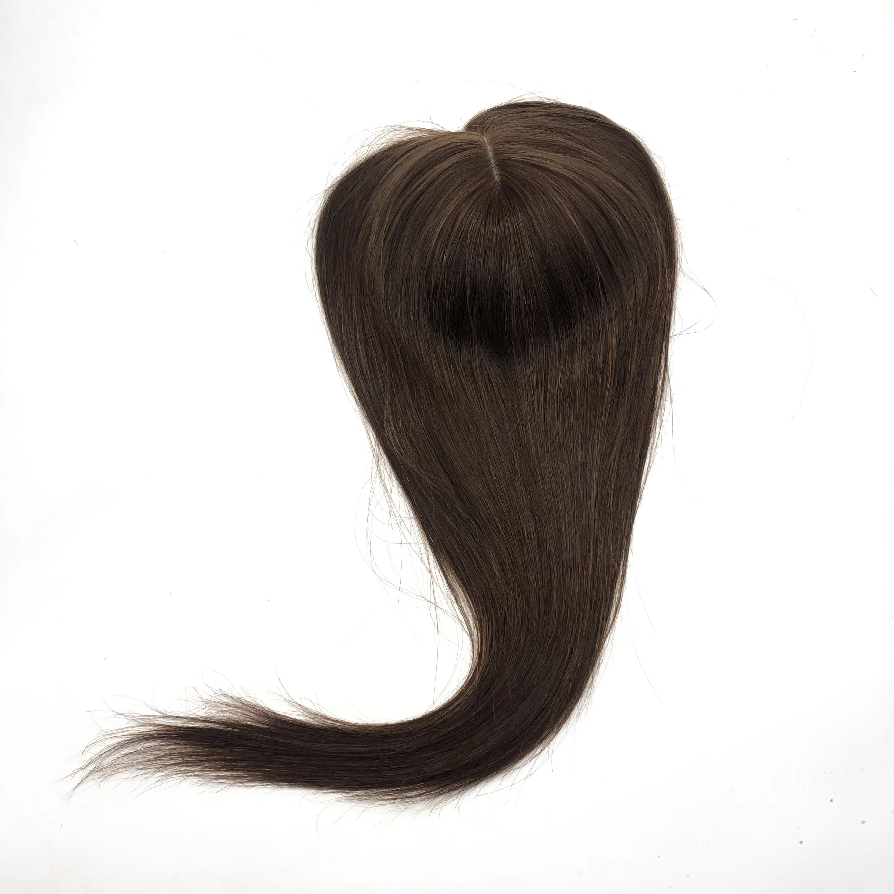 LONGFOR Silk Wefted Topper Clip Hair Toupee Human Hair For Women Hair Extensions