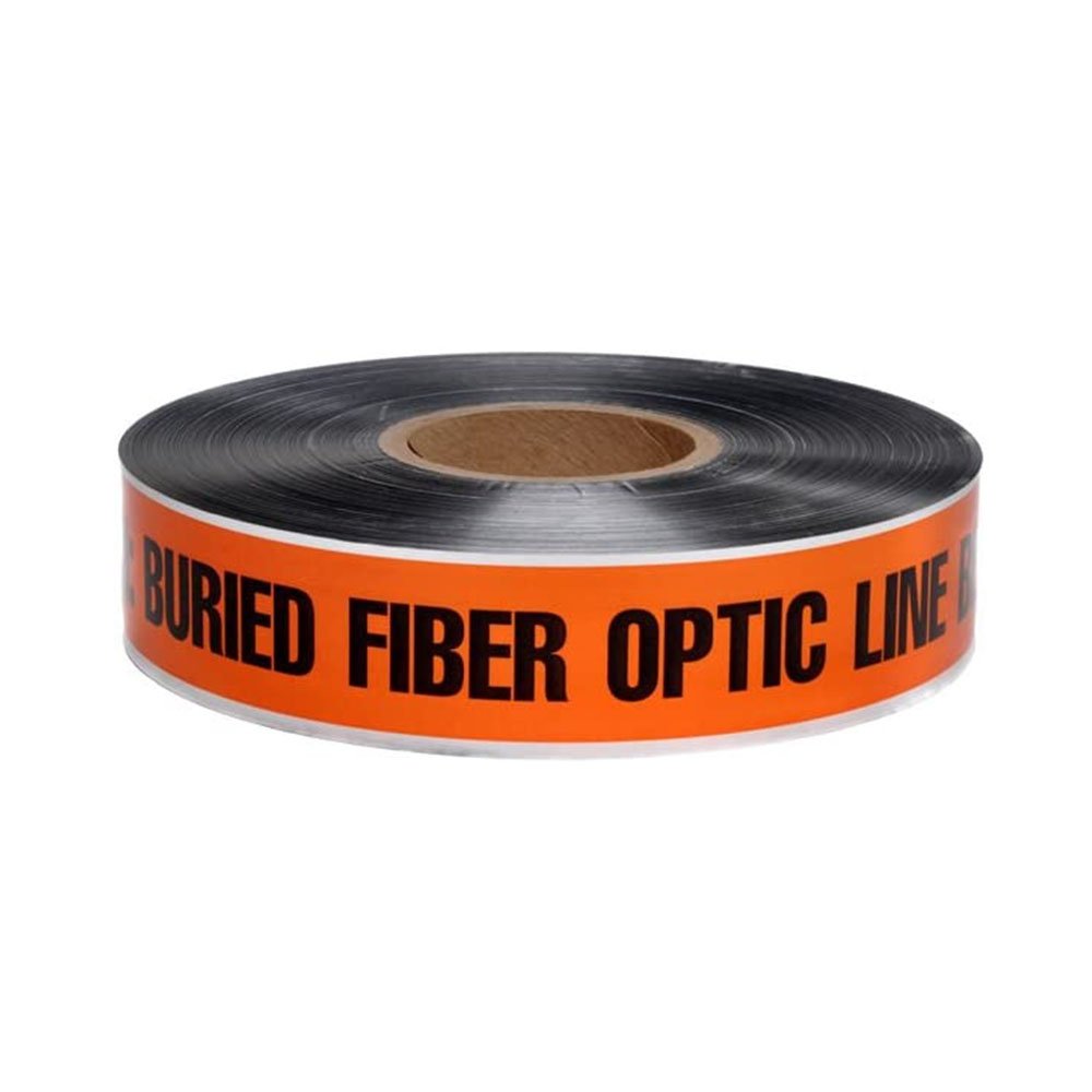 Underground detective warning tape marker tracer tape magnetic caution stainless steel wire fiber optic cable warning tape