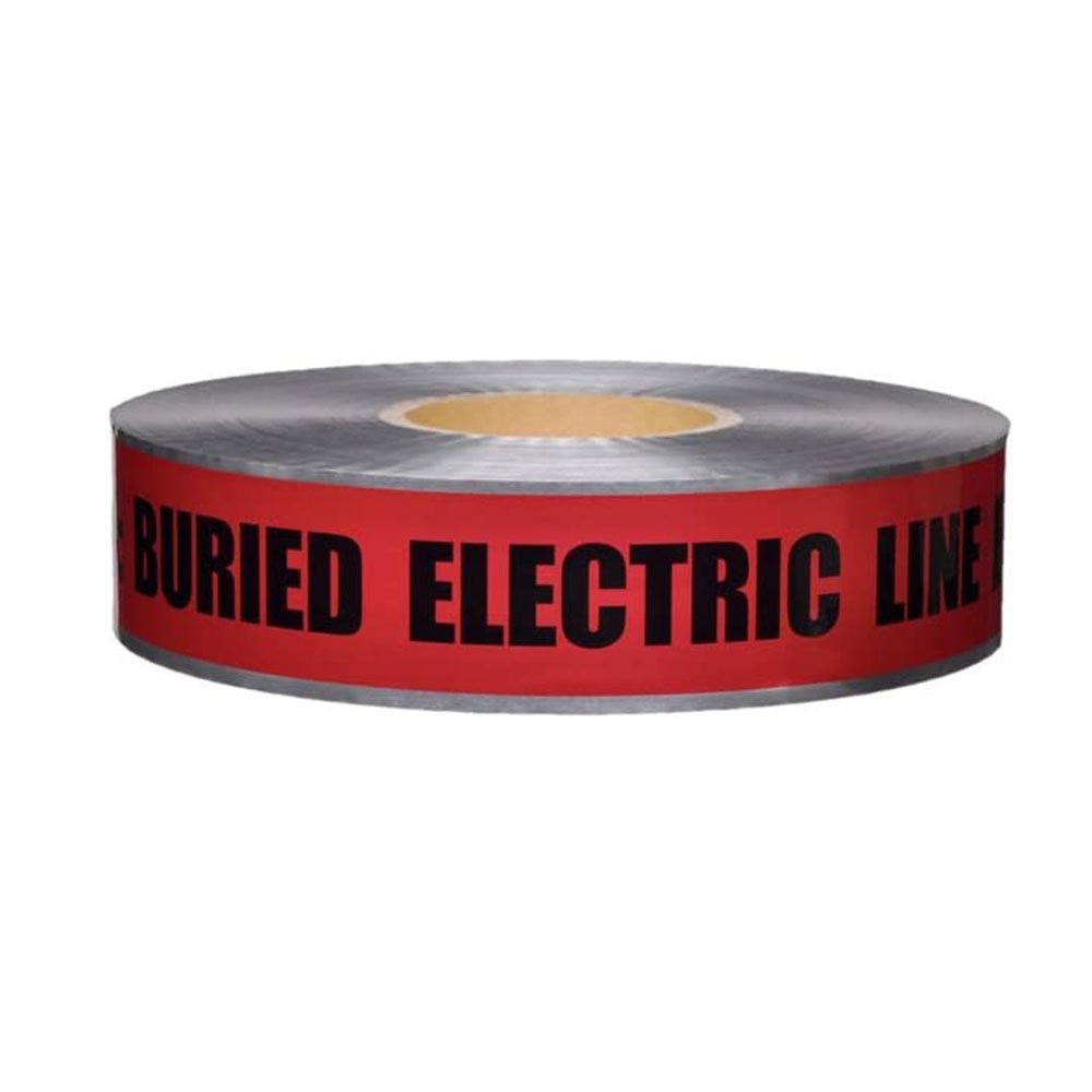 Underground detective warning tape marker tracer tape magnetic caution stainless steel wire fiber optic cable warning tape