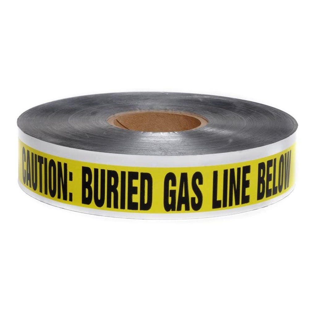 Underground detective warning tape marker tracer tape magnetic caution stainless steel wire fiber optic cable warning tape