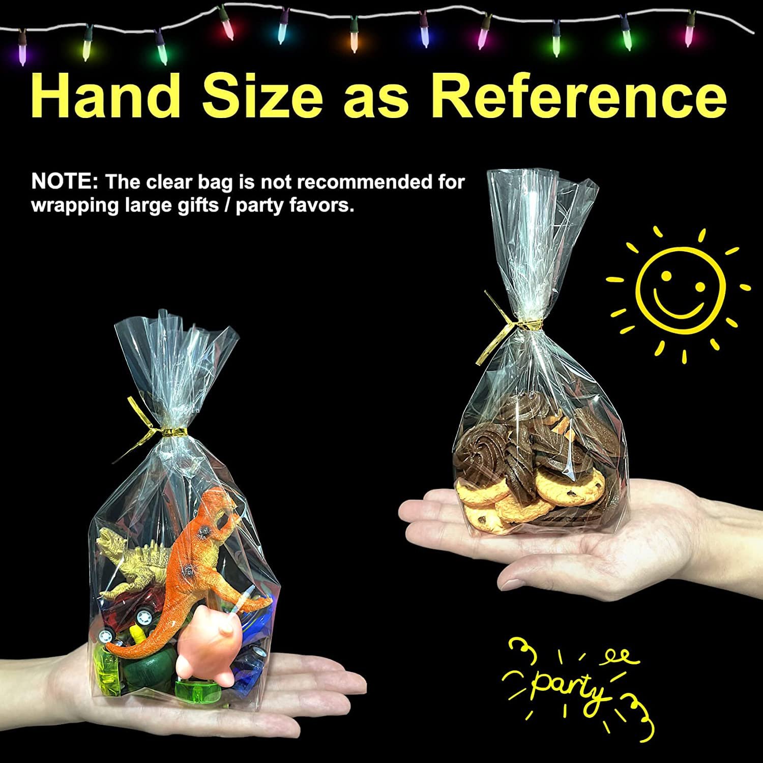 Factory ODM Cellophane Treat Goodie Bags Cello Candy Bags with Twist Ties for Birthday Party Favors Valentines Easter Weddings