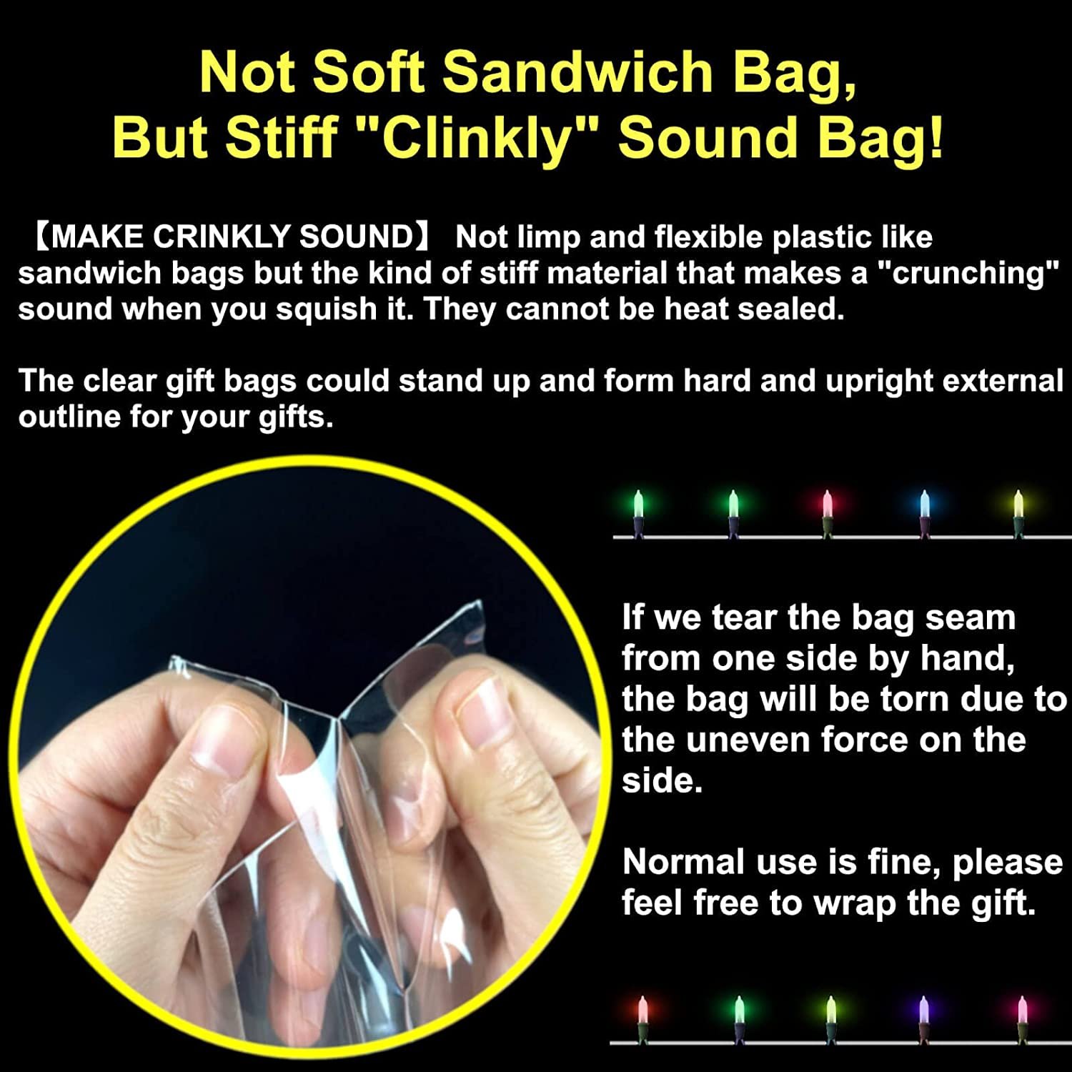 Factory ODM Cellophane Treat Goodie Bags Cello Candy Bags with Twist Ties for Birthday Party Favors Valentines Easter Weddings