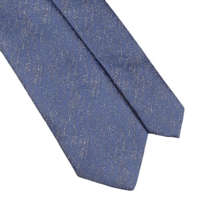 Luxury Brand Private Label Tie Manufacturers Men'S Blue Necktie Pattern Silk Woven Ties