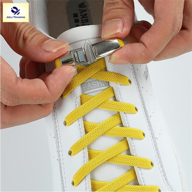 Jieli Magnetic Shoe Shoelaces Laces No Tie Shoe Decorations Magnetic Shoelace Buckle wholesale