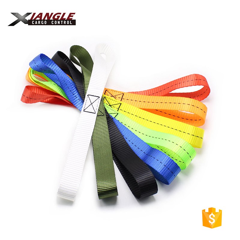 2.5cm width Colourful polyester webbing straps soft loop tie down strap Multifunction soft straps