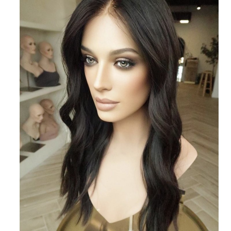 100% human hair natural black color 10inch-24inch full End Full Coverage 7*9 6*8 Silk Top Women toupee Silk Base toppers