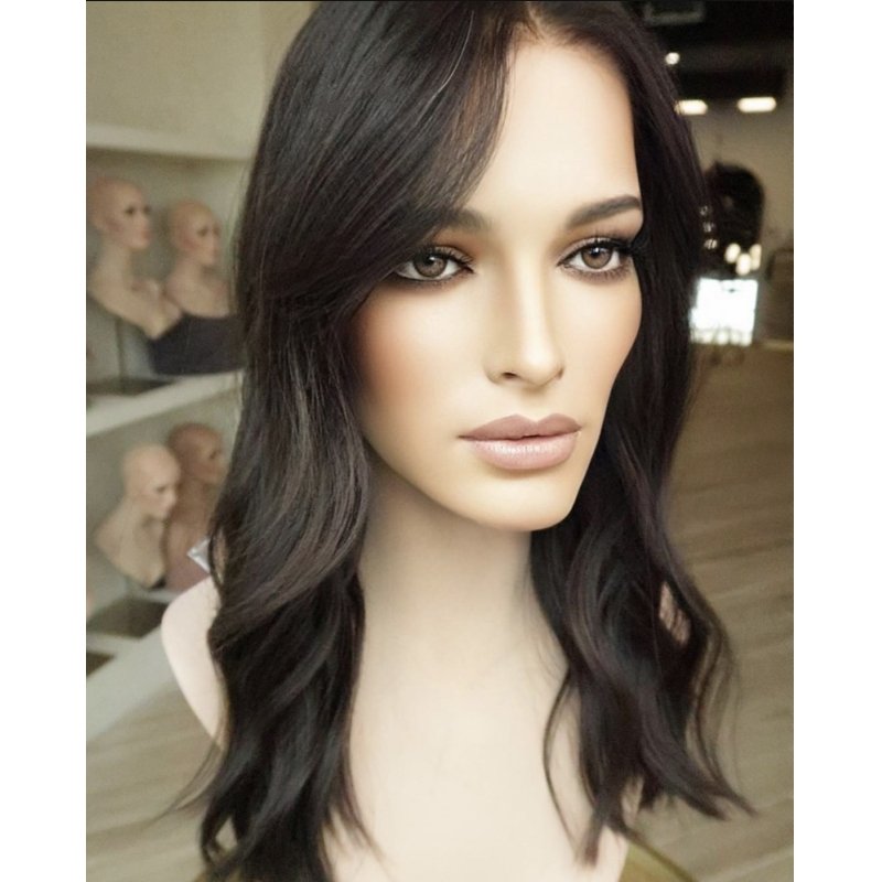 100% human hair natural black color 10inch-24inch full End Full Coverage 7*9 6*8 Silk Top Women toupee Silk Base toppers