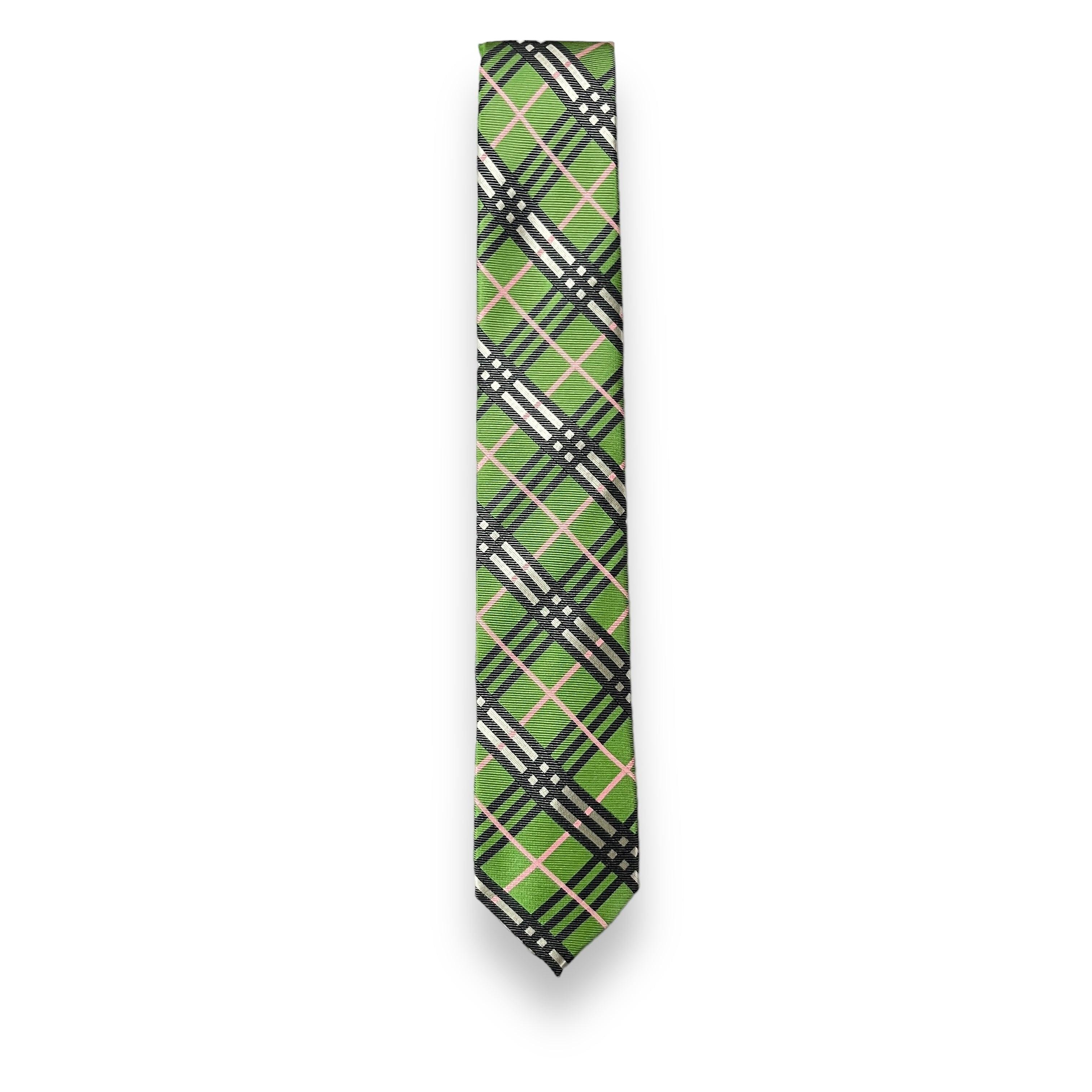 High Quality Green Paisley Jacquard Floral Tie Customized Polyester Business Neck Tie with Custom Logo