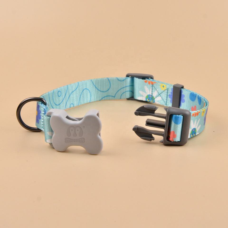 MIDEPET New Arrives Custom Print Accept Your Own Dog Collar For Small Medium Large Puppy Dogs