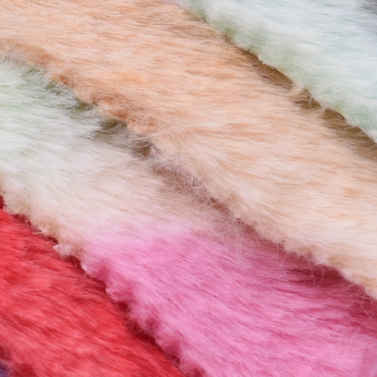 Tie dye plush toy fabric Plush Fabric wholesale printing artificial rabbit fur winter/toys/clothing