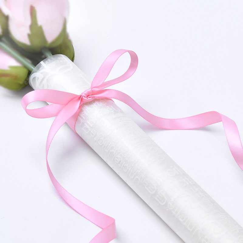 Ribest 9mm Pink Polyester Double Face Satin Ribbon For Gift Boxes Packaging Hair Bows Wholesale