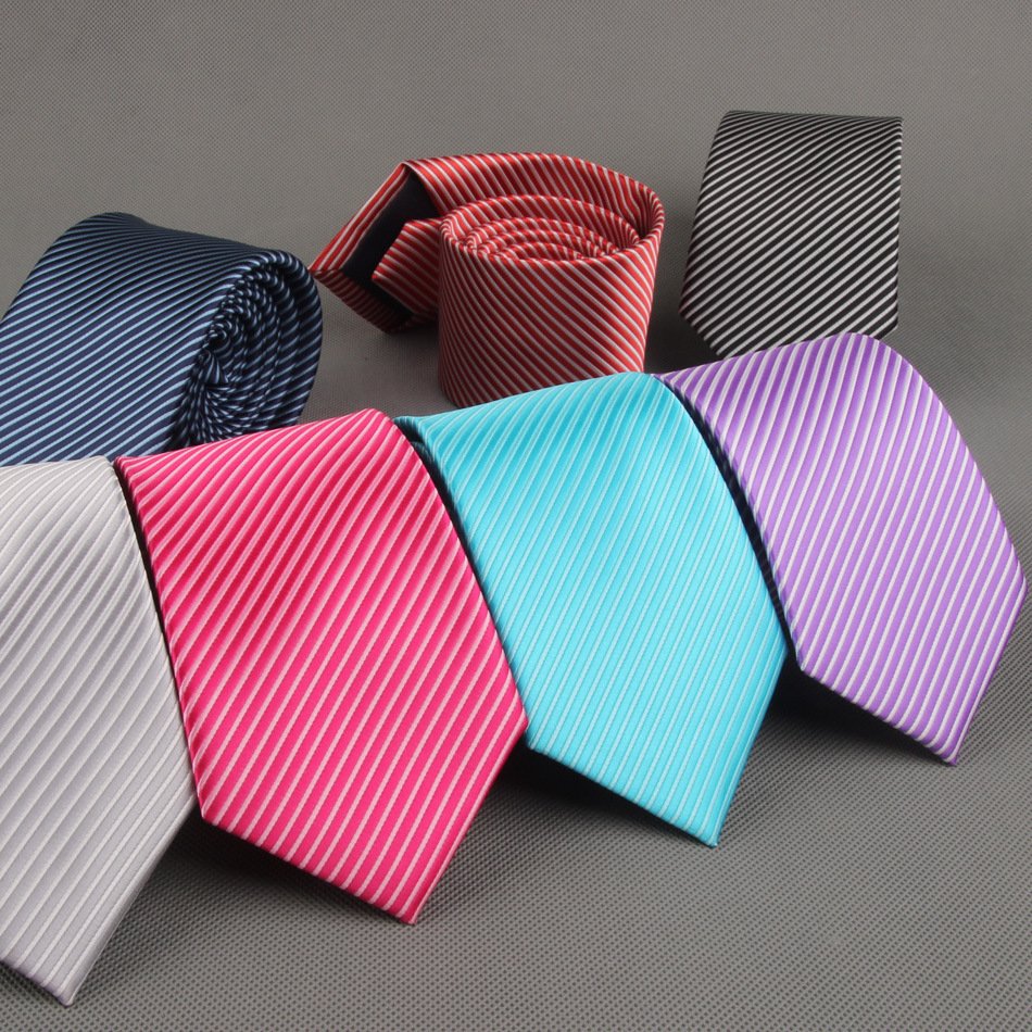 8CM New Classic Ties Blue and White Stripes Mens Floral Business Bridegroom Necktie Wedding Accessories