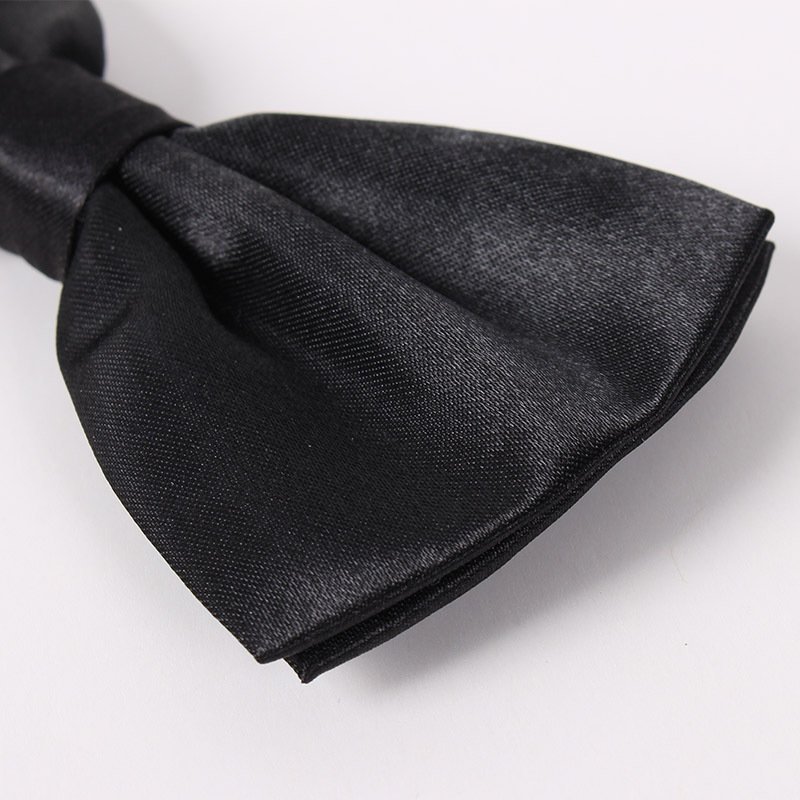 Simple Fashion low price wedding party solid color polyester self tie bowties for men