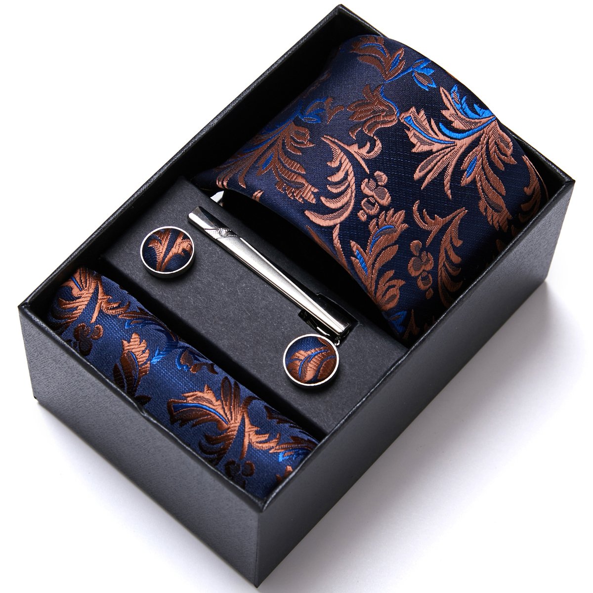 Newest Design Fashion Tie Handkerchief Cufflink Set Necktie Box Suit Accessories For Men Green Fit Workplace Birthday Present