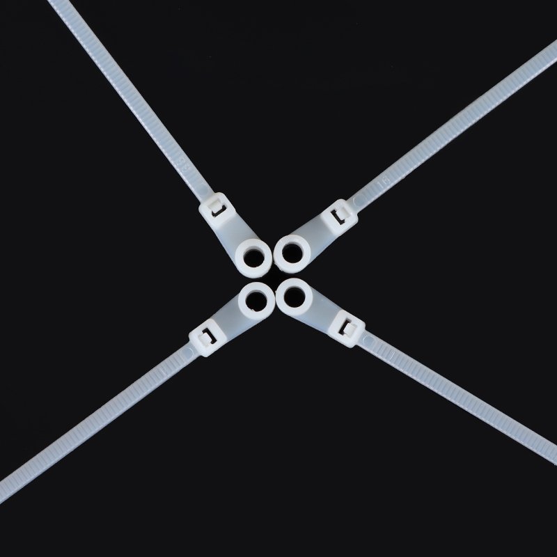 Factory production 100-300MM Strong tensile Nylon Self-locking Screw Mount cable tie Fixed head tie with screw