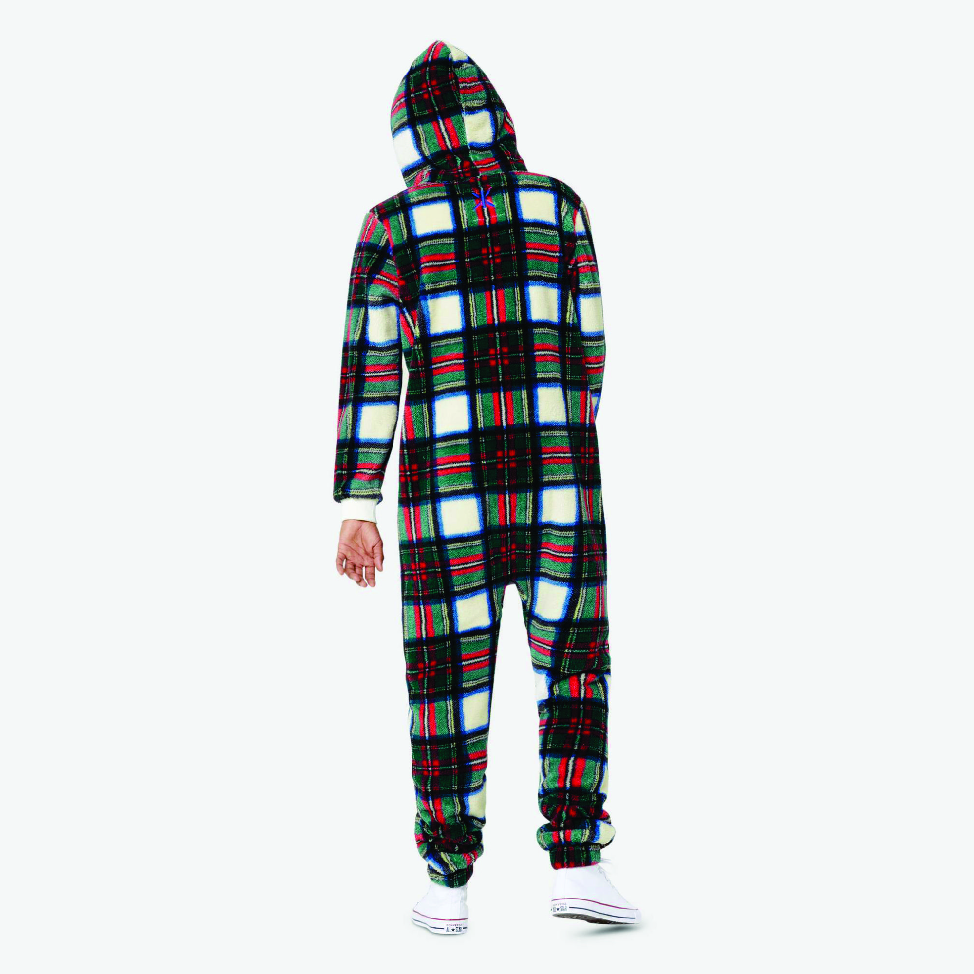 100% Polyester Soft Stretchy Fleece Fabric Unisex Checkered Red Puppy Jumpsuit Two Way Quality Zipper Cotton Breathable