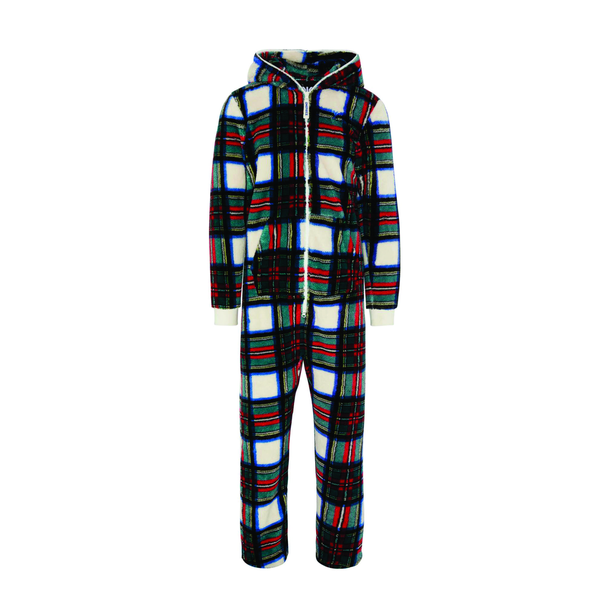 100% Polyester Soft Stretchy Fleece Fabric Unisex Checkered Red Puppy Jumpsuit Two Way Quality Zipper Cotton Breathable