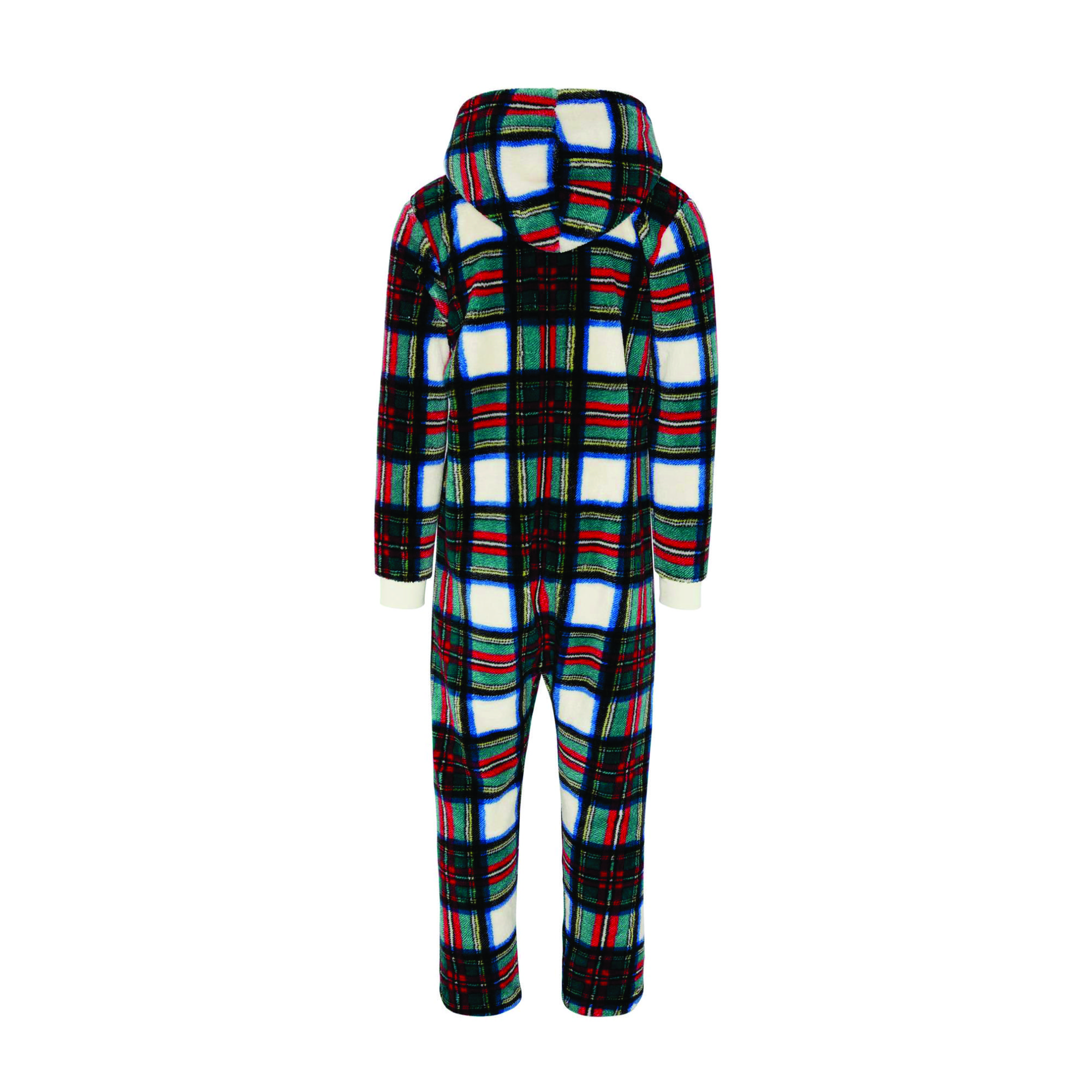 100% Polyester Soft Stretchy Fleece Fabric Unisex Checkered Red Puppy Jumpsuit Two Way Quality Zipper Cotton Breathable