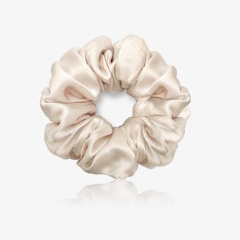 Women girls chouchou oversized designer wholesale hair ties satin real silk hair scrunchies accessories