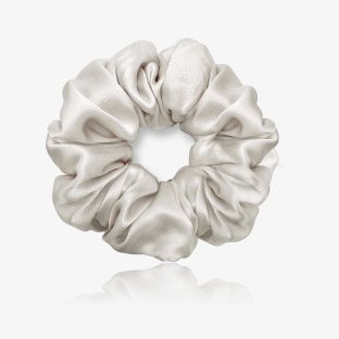 Women girls chouchou oversized designer wholesale hair ties satin real silk hair scrunchies accessories