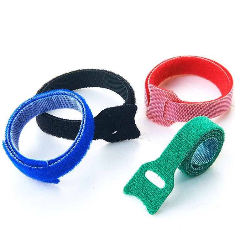 Custom Printed Reusable Eco Friendly Manufacture Flexible Heavy Duty Hook And Loop Cable Ties
